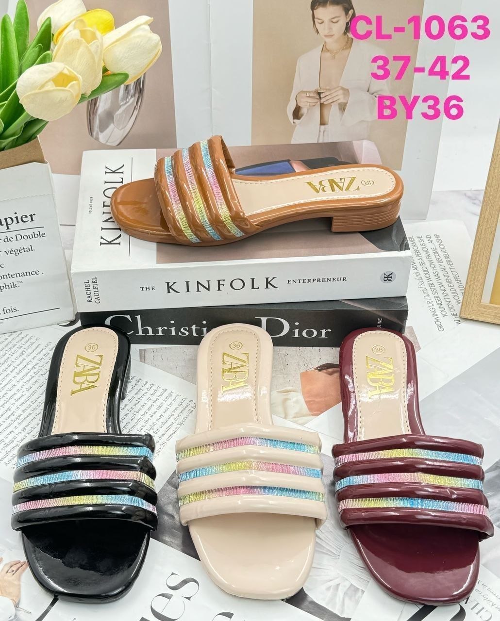 Women's flat slippers from StepsbyVale