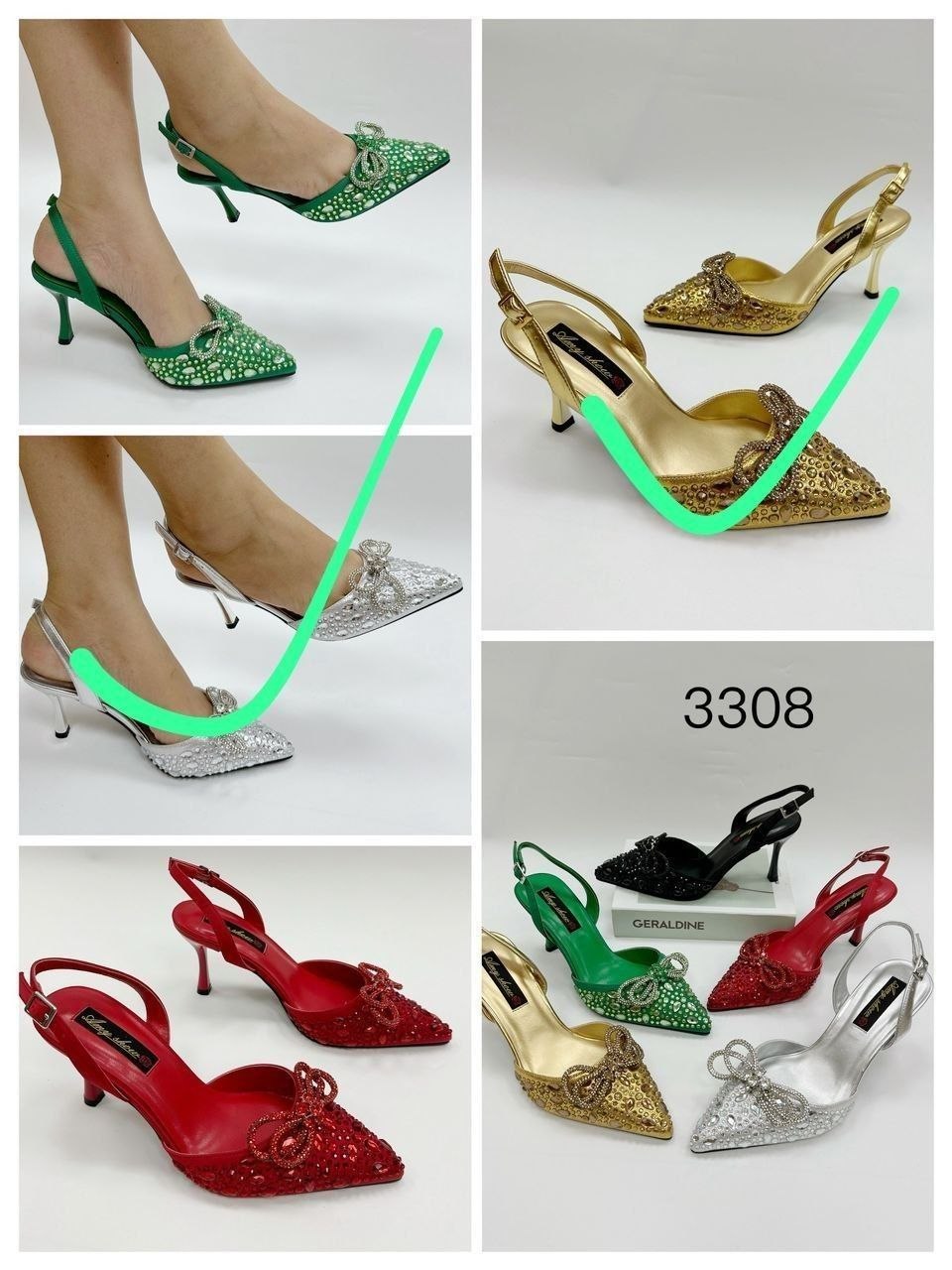 Women's half-covered heels - Image 2